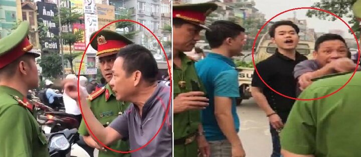 Vì sao không xử phạt 2 cha con chỉ tay vào mặt công an lăng mạ, thách thức đánh nhau giữa Thủ đô?