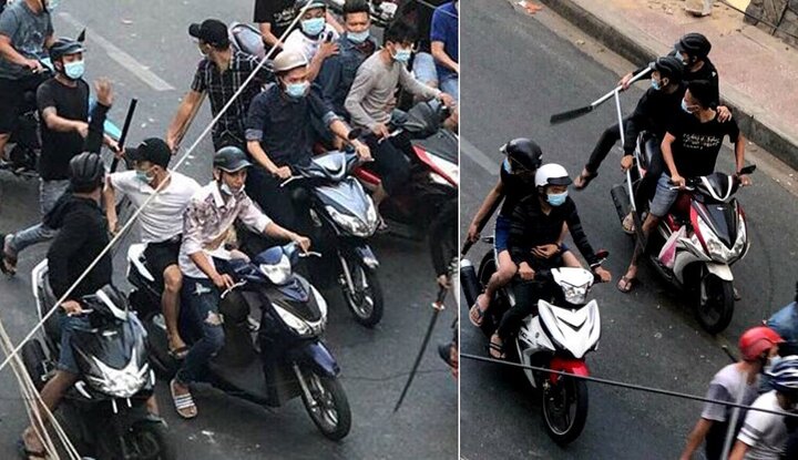 Triệu tập nhóm giang hồ dùng súng, mã tấu hỗn chiến kinh hoàng ngay trung tâm Sài Gòn