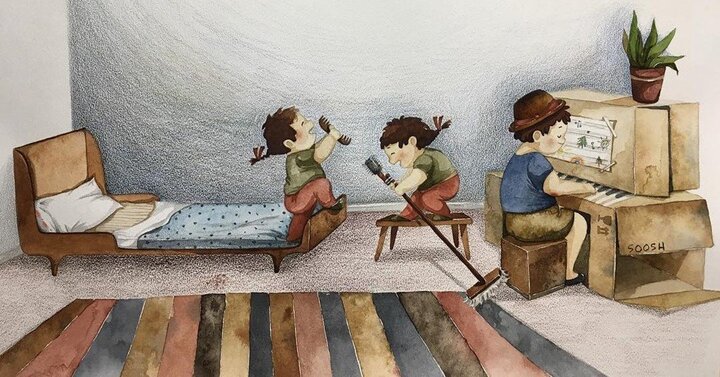 Bộ tranh về gia đình chạm tới cảm xúc người xem