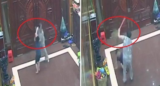 Phẫn nộ clip giúp việc tát, lôi xềnh xệch, đánh trẻ dã man bằng cán chổi