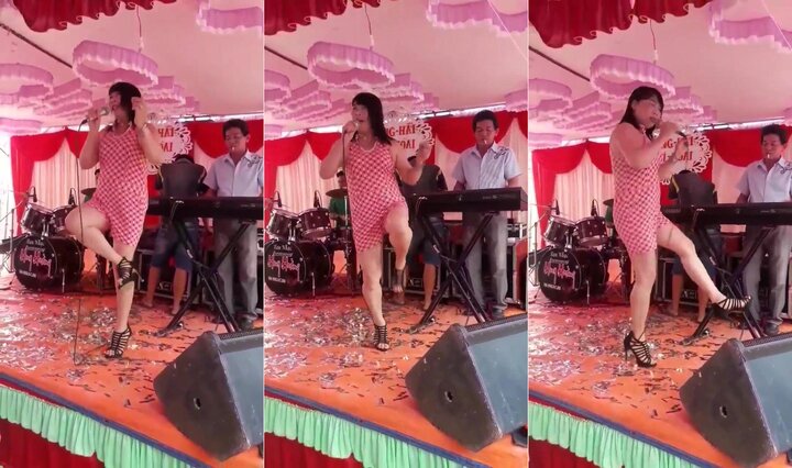 Clip: Nữ khách vừa nhảy lò cò, vừa hát cực sung trong đám cưới gây 'bão' mạng