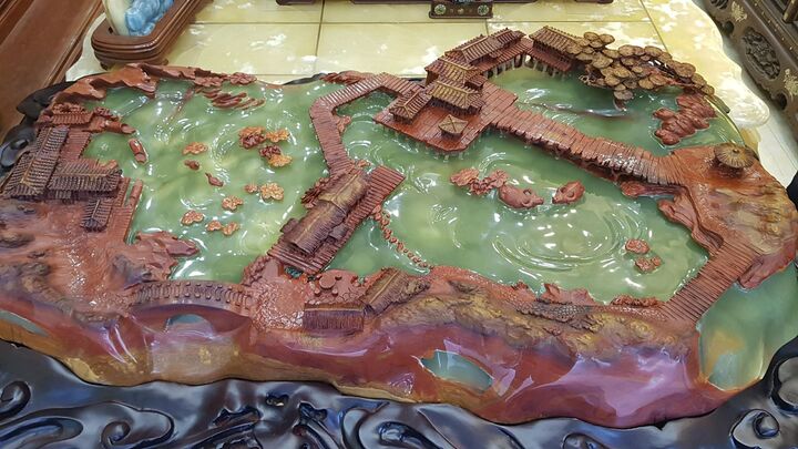 Tiêu cảnh 'chốn bồng lai' bằng đá quý, giá 600 triệu đồng chủ nhân chưa bán