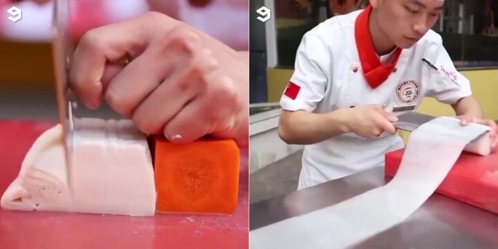 Clip: Kinh ngạc tuyệt kỹ dùng dao của đầu bếp Trung Quốc