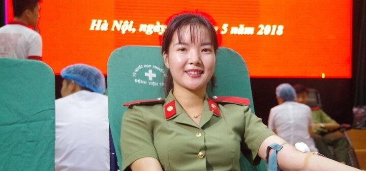 Hơn 300 đơn vị máu từ chương trình hiến máu Học viện An ninh nhân dân