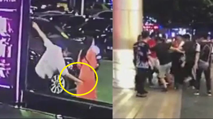 Clip: Vỗ mông phụ nữ trên phố, gã say bị đánh hội đồng nhừ tử