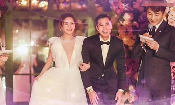 10 năm sau scandal lộ ảnh sex, Chung Hân Đồng khóc khi trở thành cô dâu