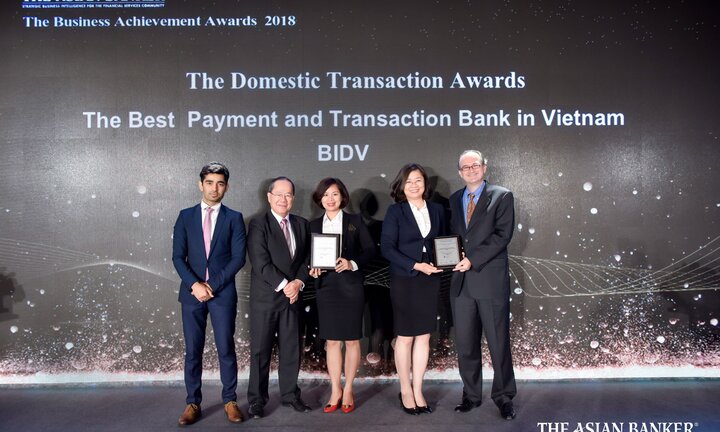 BIDV được vinh danh 'Ngân hàng giao dịch tốt nhất tại Việt Nam'