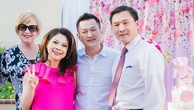 Vợ chồng Thanh Thảo mở tiệc mừng con gái sắp chào đời tại Mỹ