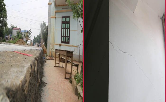 Dân tố đơn vị thi công tỉnh lộ làm nứt nhà ở Thủ đô