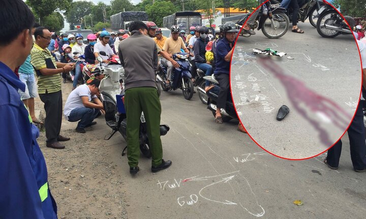 Xe máy va chạm xe tải, một nam thanh niên chết thảm