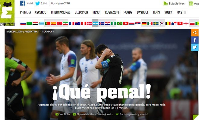 Báo Argentina gọi Messi là tội đồ, lo tuyển Argentina bị loại ngay từ vòng bảng