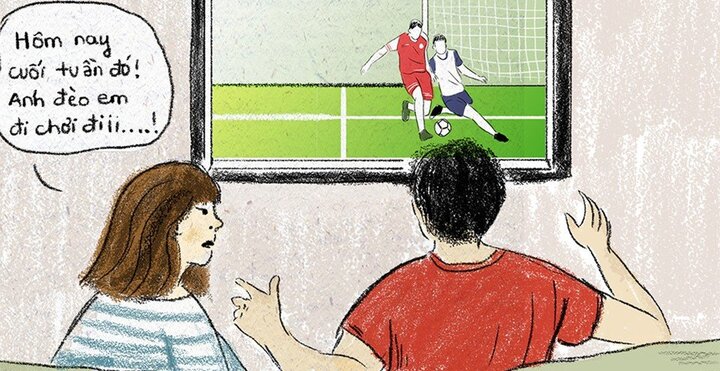 Bộ ảnh chế nỗi khổ của chị em phụ nữ mùa World Cup gây bão