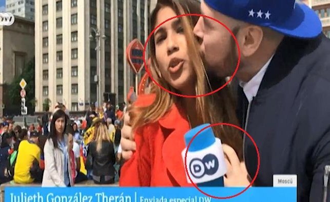 Clip: Đưa tin World Cup, nữ phóng viên bị sờ ngực, cưỡng hôn trên sóng trực tiếp