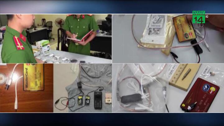 Thiết bị gian lận thi cử siêu tinh vi núp trong mắt kính, cục tẩy, cúc áo