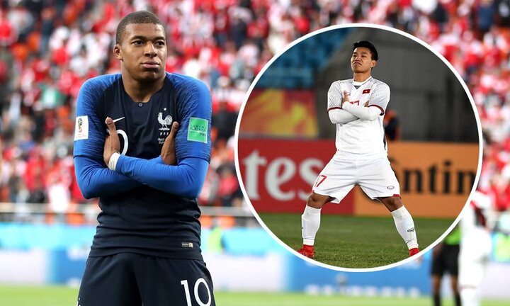 Ghi bàn ở World Cup, sao tuyển Pháp tái hiện màn ăn mừng để đời của Văn Thanh