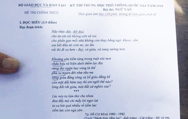 Hướng dẫn phân tích 'Chiếc thuyền ngoài xa' và 'Hai đứa trẻ' trong đề thi môn Văn kỳ thi THPT Quốc gia 2018