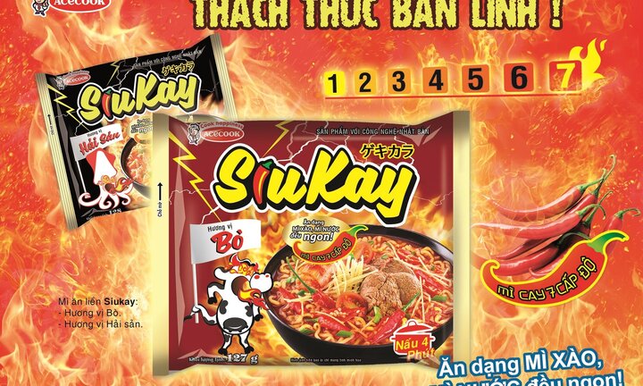 Acecook Việt Nam ra mắt sản phẩm mì ly Ippin và mì Siukay hương vị Bò mới