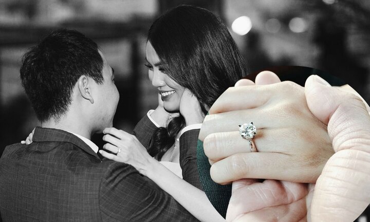 Bạn trai tặng Lan Khuê nhẫn kim cương khi quỳ gối cầu hôn