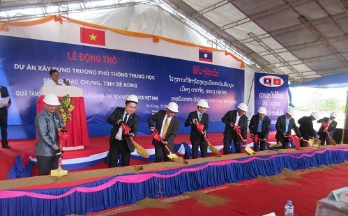 BIDV tài trợ xây dựng trường Phổ thông Trung học Dakcheung tại tỉnh Sekong, CHDCND Lào