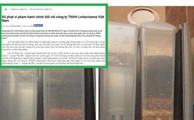 Sau thông tin máy pha sữa có giòi, Lotte Cinema bị phạt vì không đảm bảo vệ sinh thực phẩm