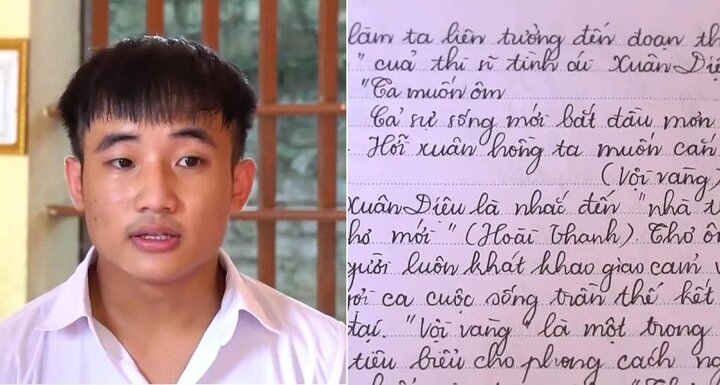 Video: Gặp nam sinh Phú Thọ đạt 9,75 điểm môn Văn, chữ đẹp như vẽ