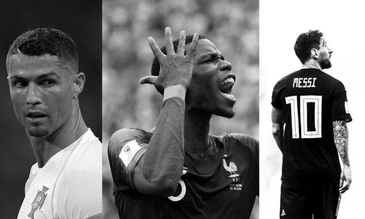 Messi, Ronaldo, Neymar, Mbappe, Pogba trong ảnh đen trắng khó quên ở World Cup
