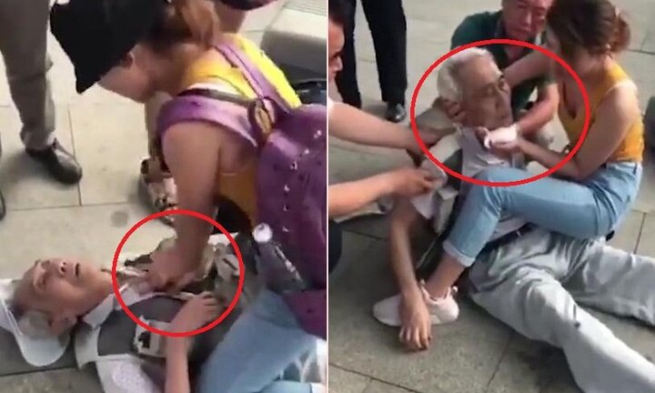 Clip: Cô gái trẻ hô hấp, hồi sức cứu cụ ông từ tay 'tử thần' ngoạn mục