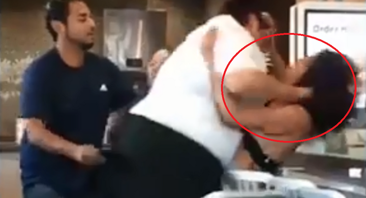 Clip: Nhân viên McDonald túm tóc, giật áo, tát khách nữ tới tấp