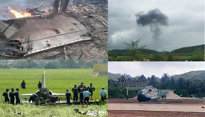 Những sự cố rơi máy bay quân sự trong những năm gần đây ở Việt Nam