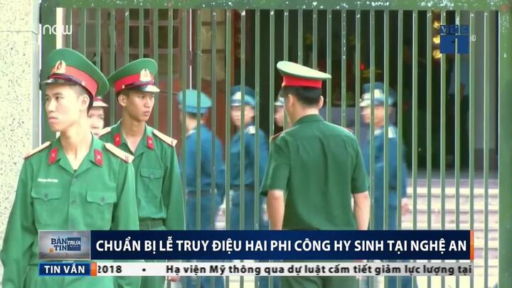 Sáng mai 28/7, tổ chức lễ truy điệu 2 phi công hy sinh ở Nghệ An