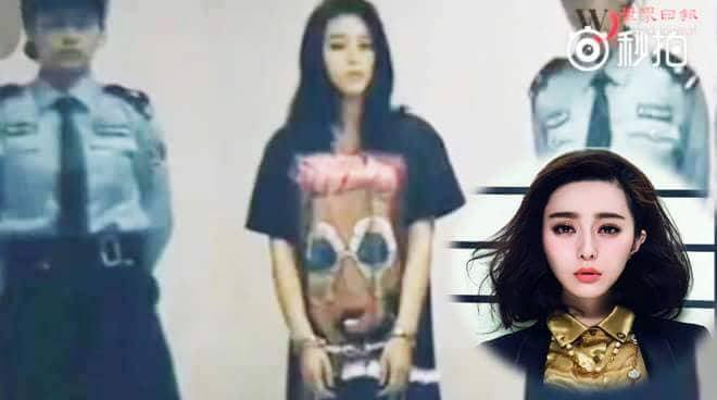 Lan truyền hình ảnh Phạm Băng Băng tay đeo còng, phờ phạc vì bị bắt do trốn thuế