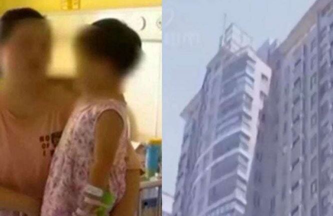 Ngã từ tầng 17 xuống đất, bé gái 2 tuổi vẫn đứng lên đi lại như thường