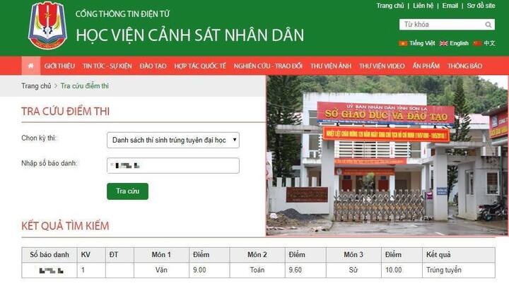 Thủ khoa Học viện Cảnh sát nhân dân năm 2018 là ai?