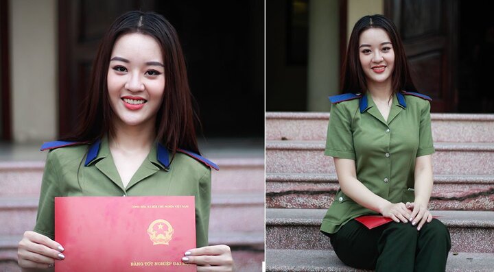 Hot girl ĐH Phòng cháy chữa cháy rạng rỡ trong loạt ảnh bế giảng