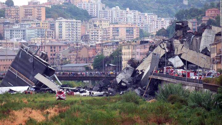 Nhân chứng: Thảm hoạ sập cầu cao tốc ở Italia là do sét đánh