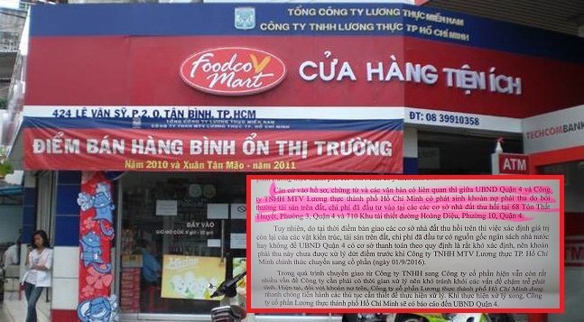 Khoản nợ xấu bí ẩn của UBND quận 4, quận 9 và Tân Bình: Cty Lương thực TP.HCM lên tiếng
