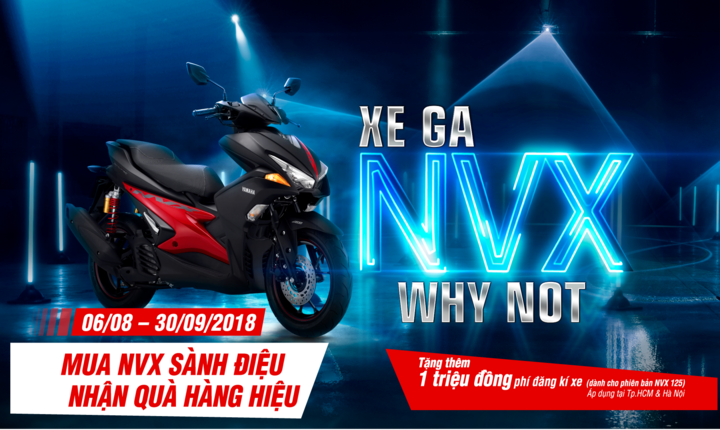 Yamaha Việt Nam tổ chức chương trình khuyến mại “Mua NVX sành điệu – nhận quà hàng hiệu”