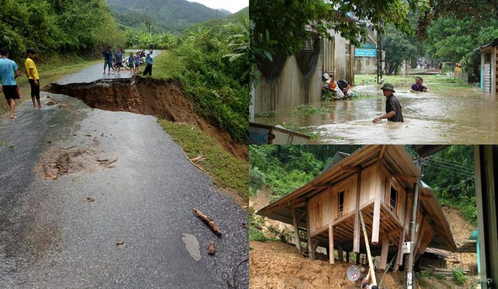 Mưa lũ gây ngập lụt, sạt lở ở Thanh Hóa, hàng ngàn người phải sơ tán