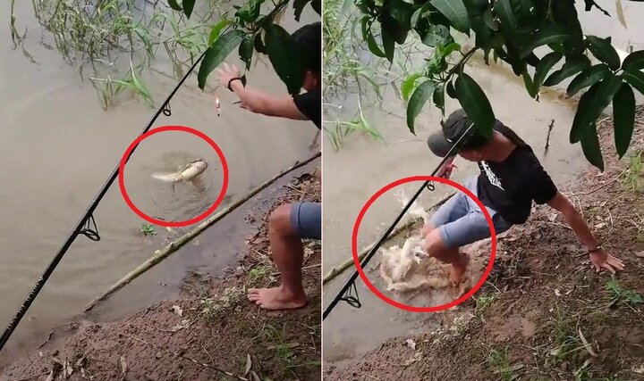 Clip: Thanh niên vụng về nhất năm, cá cắn câu rồi còn để tuột mất