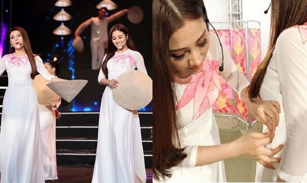 Tố My cứu nguy cho em gái Tố Ny khi gặp sự cố trang phục