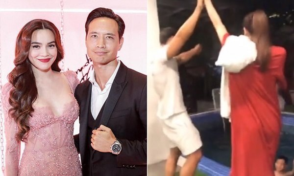 Sau nghi vấn rạn nứt, Kim Lý tình tứ nắm tay Hồ Ngọc Hà nhảy múa trước mặt bạn bè