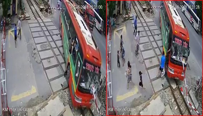 Nguyên nhân xe khách tông thẳng vào barie chắn tàu ở Thanh Hoá