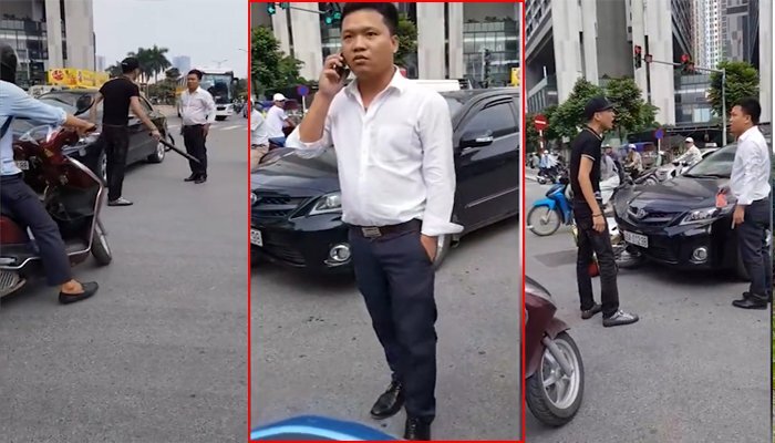 Sự thật thông tin tài xế ô tô bị đánh trên phố Hà Nội là công an