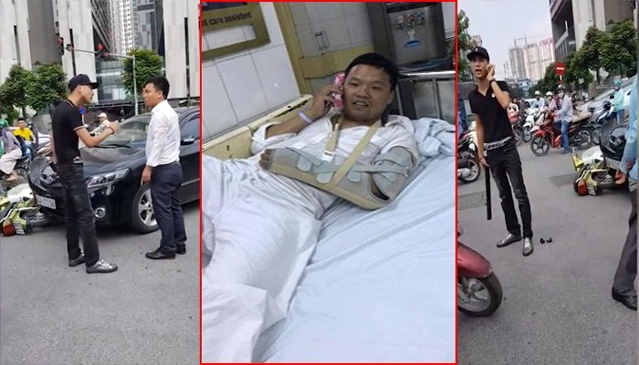 Chưa triệu tập được nam thanh niên dùng điếu cày đánh tài xế ô tô ở Hà Nội