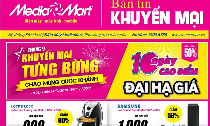 Siêu thị điện máy bùng nổ khuyến mại, giảm giá đến 60% dịp Quốc Khánh