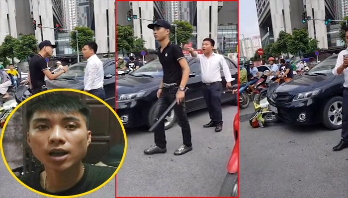 Nam thanh niên vượt đèn đỏ, cầm điếu cày đánh tài xế ô tô sau va chạm nói gì?