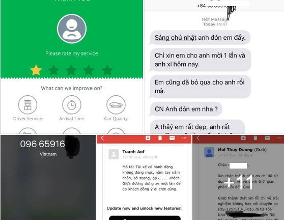 Nữ hành khách tố lái xe Grab tấn công tình dục, đưa 1 triệu đồng để gạ tình