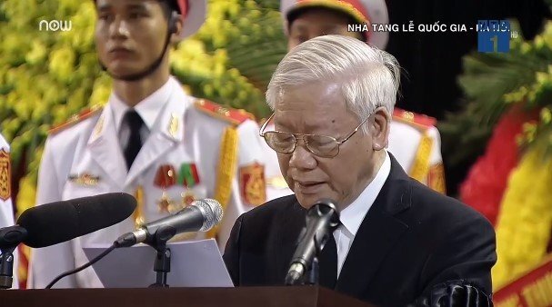 Video: Tổng Bí thư đọc điếu văn tiễn biệt Chủ tịch nước Trần Đại Quang
