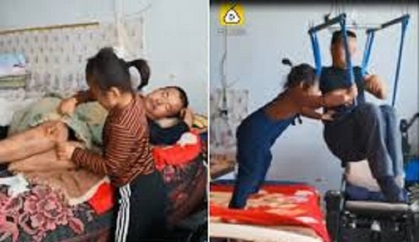 Mẹ bỏ đi, bé gái 6 tuổi một mình chăm sóc cha tàn tật