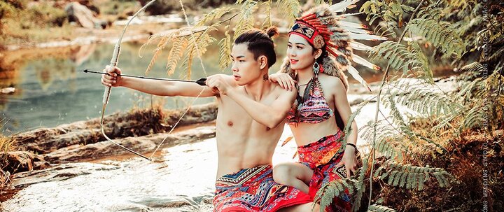 Cặp đôi Hà Tĩnh chụp ảnh cưới phong cách thổ dân đẹp rực rỡ